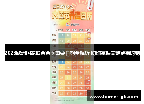 2023欧洲国家联赛赛季重要日期全解析 助你掌握关键赛事时刻